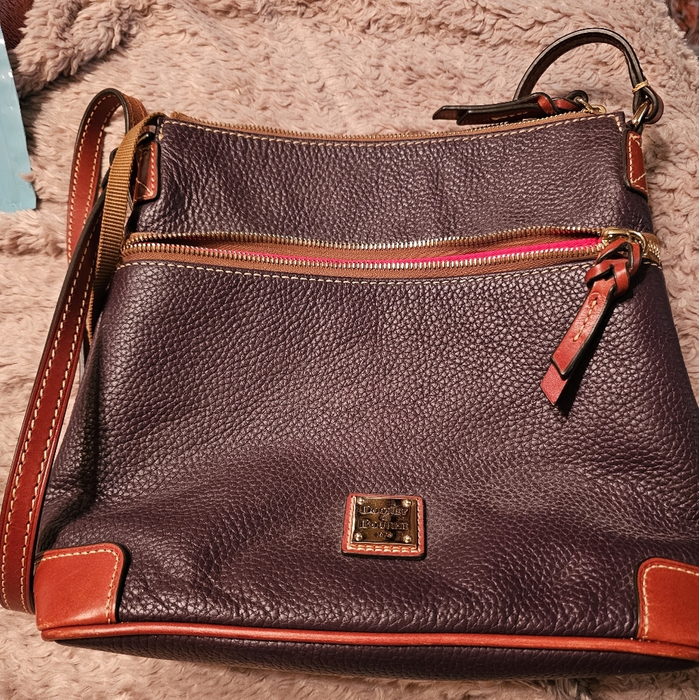 Dooney & Bourke / Dooney and Bourke Purple/Plum letter carrier style crossbody